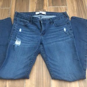 Hollister Dark Wash Distressed Skinny Jeans